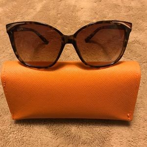 IMAN Brown & Gold sunglasses. 100% UV protection.